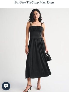Abercrombie Bra Free Tie-Strap Maxi Wedding Guest Dress